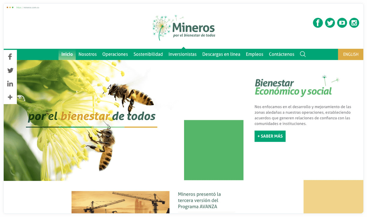 Mineros Homepage