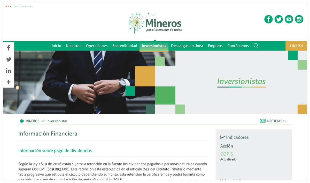 Mineros Page Investors